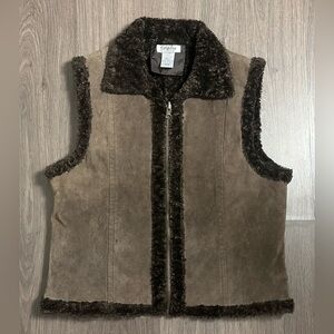 Dalia Reversible Suede & Leather Vest
